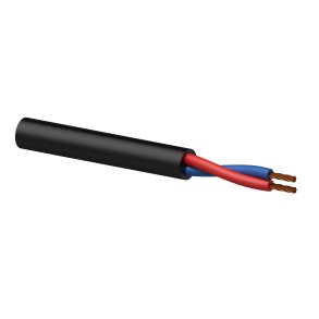 ProCab højttalerkabel 2 x 0.75 mm², Sort, 1 m aflkip