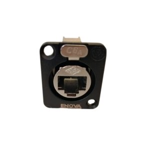 Enova RJ45 chassis gennemføring Cat6A, sort