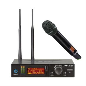 JTS mikrofonsæt 75 MHz Wideband 1-kanals modtager og håndholdt mikrofon