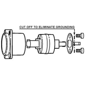 Firewire Chassis connector /gennemføring, sort