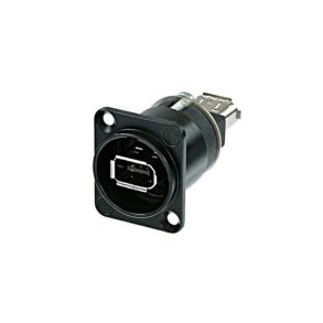Firewire Chassis connector /gennemføring, sort