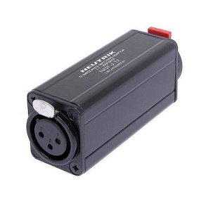 Adapter med transformer 1:1 XLR hun til 1/4" mono jack