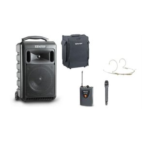Senrun Transportabel højttaler 120W m/1 styk Headset og 1 håndholdt mikrofon