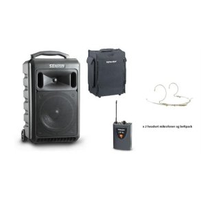 Senrun Transportabel højttaler 120W m/2 styk Headset mikrofon
