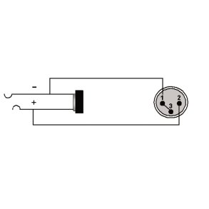 Adapter XLR han > Jack stereo hun