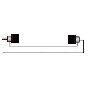 Adapter RCA han > RCA hun vinkel par